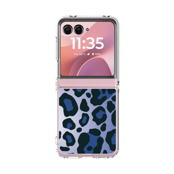 クリアケース［ Leopard - Blue ］