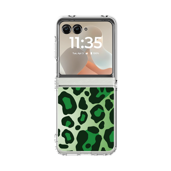 クリアケース［ Leopard - Green ］