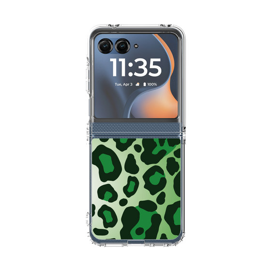 クリアケース［ Leopard - Green ］