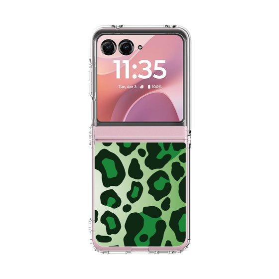 クリアケース［ Leopard - Green ］