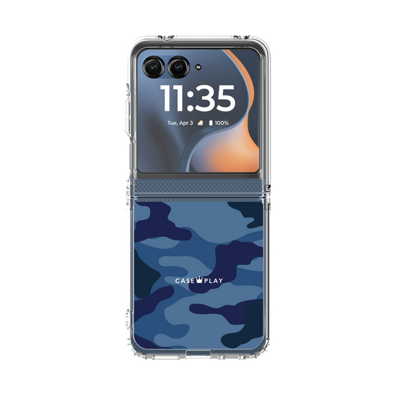 クリアケース［ Camouflage - Blue ］