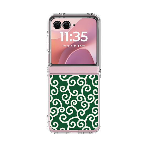 クリアケース［ 唐草模様 - Green ］
