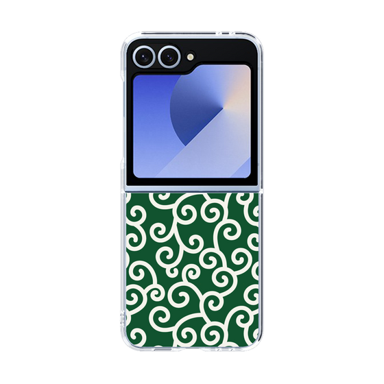 クリアケース［ 唐草模様 - Green ］