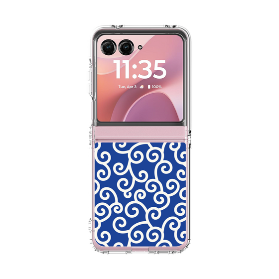 クリアケース［ 唐草模様 - Blue ］