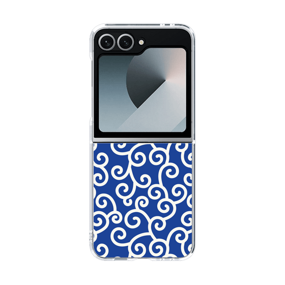 クリアケース［ 唐草模様 - Blue ］