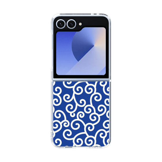 クリアケース［ 唐草模様 - Blue ］