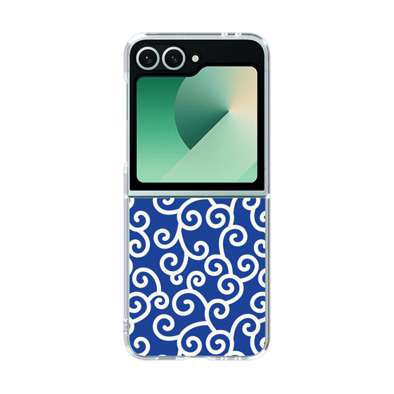 クリアケース［ 唐草模様 - Blue ］