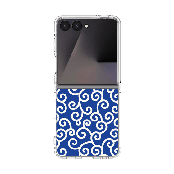 クリアケース［ 唐草模様 - Blue ］