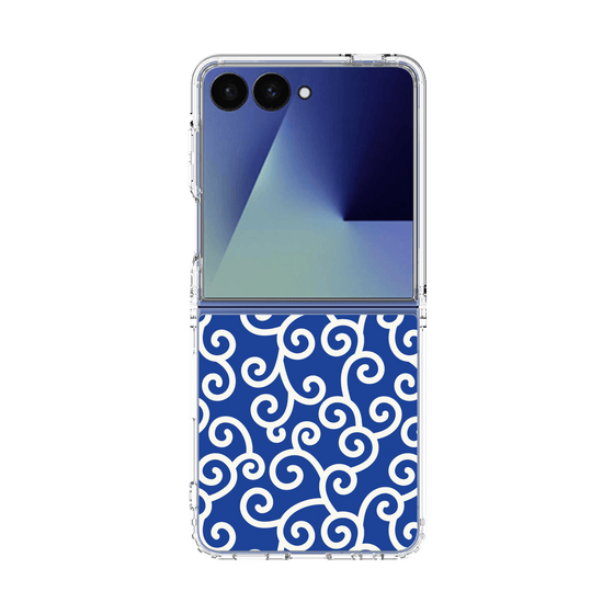 クリアケース［ 唐草模様 - Blue ］