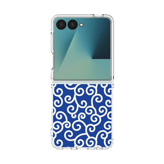 クリアケース［ 唐草模様 - Blue ］