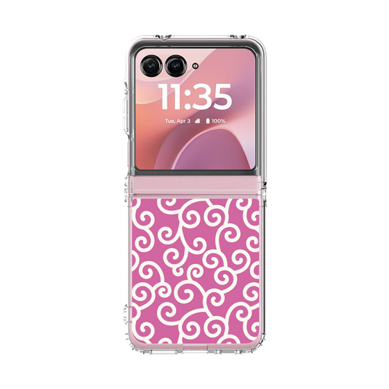 クリアケース［ 唐草模様 - Pink ］