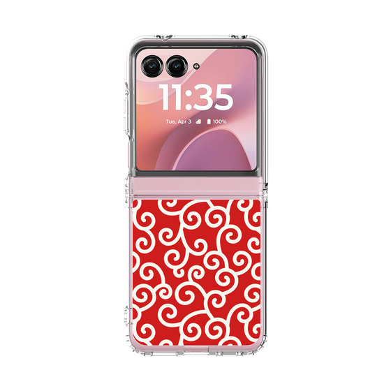 クリアケース［ 唐草模様 - Red ］