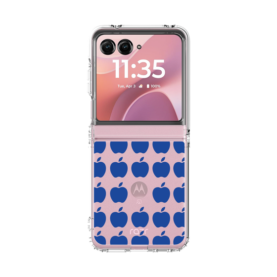 クリアケース［ Apple - Blue ］