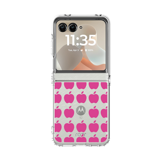 クリアケース［ Apple - Pink ］