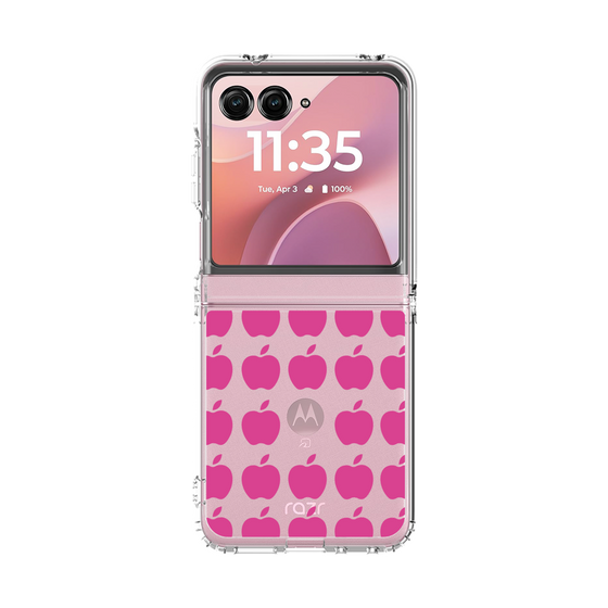 クリアケース［ Apple - Pink ］