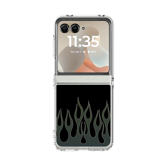 クリアケース［ 炎 - Blue ］