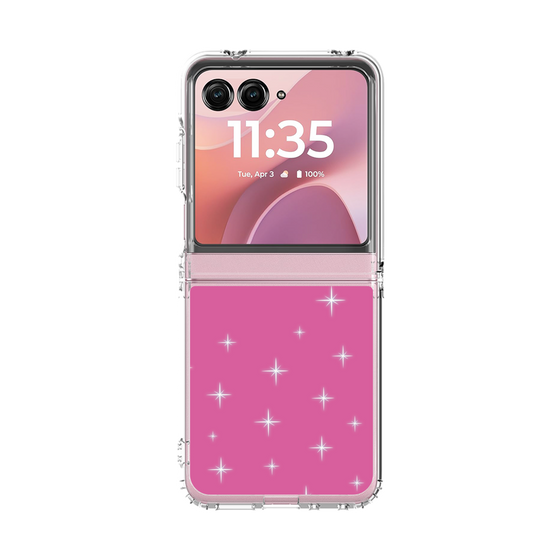 クリアケース［ Glitter - Pink ］