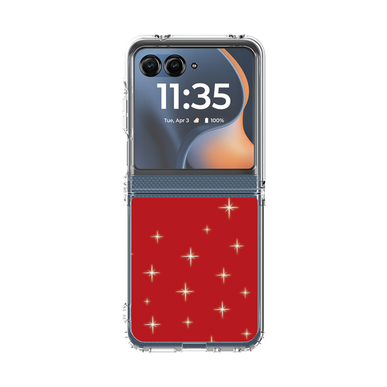 クリアケース［ Glitter - Red ］