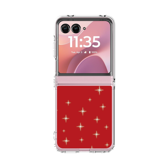 クリアケース［ Glitter - Red ］