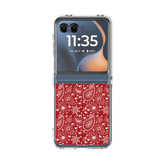 クリアケース［ ペイズリー - Red ］