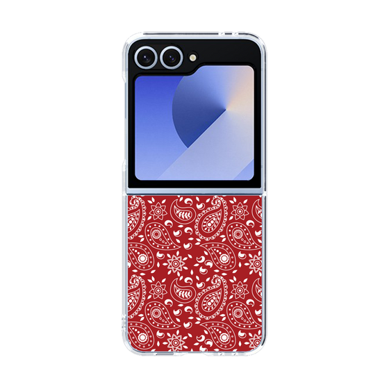 クリアケース［ ペイズリー - Red ］