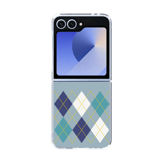 クリアケース［ Nordic Argyle - Blue ］