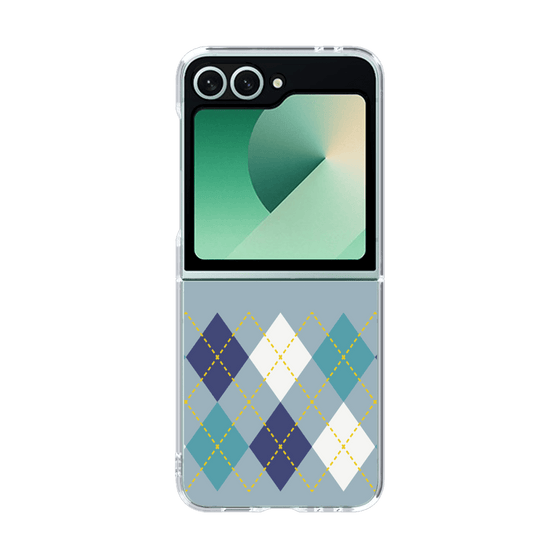 クリアケース［ Nordic Argyle - Blue ］