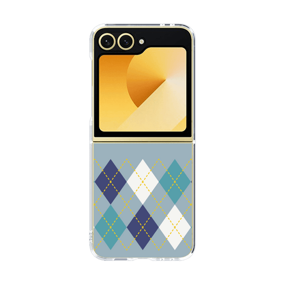 クリアケース［ Nordic Argyle - Blue ］