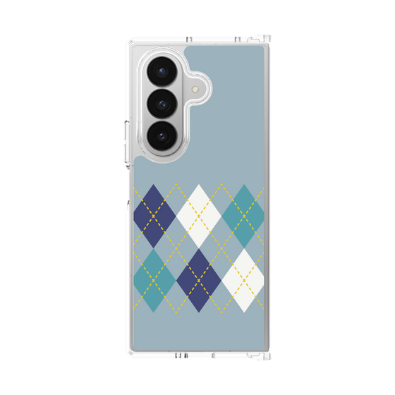 クリアケース［ Nordic Argyle - Blue ］