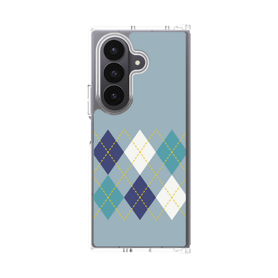 クリアケース［ Nordic Argyle - Blue ］
