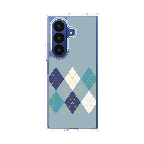 クリアケース［ Nordic Argyle - Blue ］