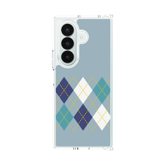 クリアケース［ Nordic Argyle - Blue ］