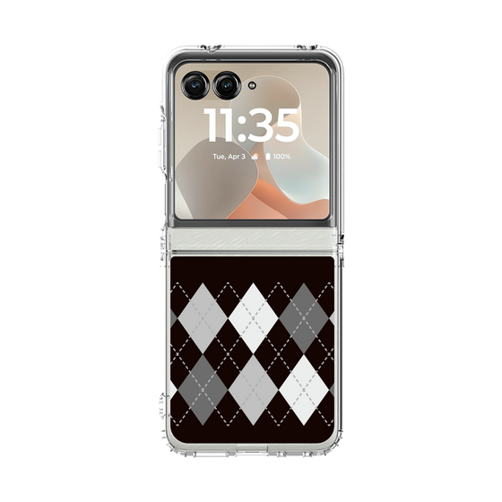 クリアケース［ Nordic Argyle - Black ］