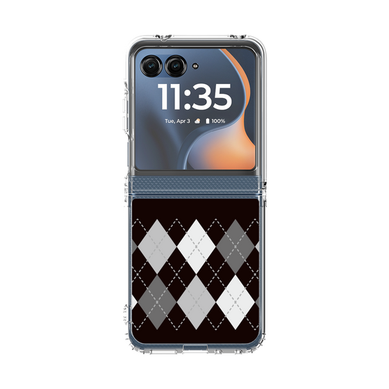 クリアケース［ Nordic Argyle - Black ］