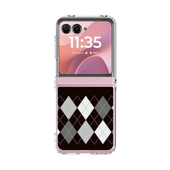 クリアケース［ Nordic Argyle - Black ］