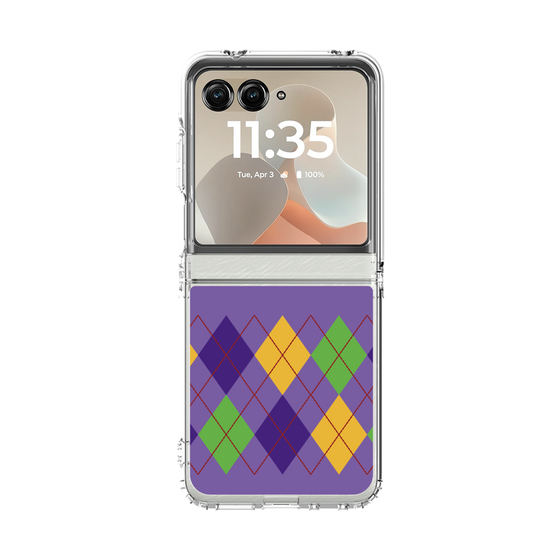 クリアケース［ Nordic Argyle - Purple ］
