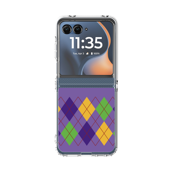 クリアケース［ Nordic Argyle - Purple ］