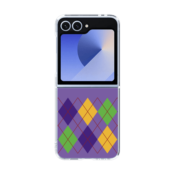 クリアケース［ Nordic Argyle - Purple ］