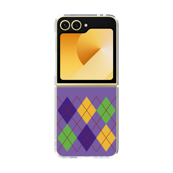 クリアケース［ Nordic Argyle - Purple ］