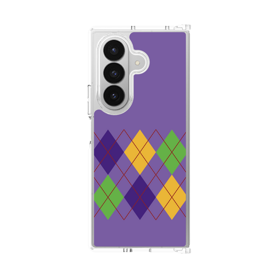 クリアケース［ Nordic Argyle - Purple ］