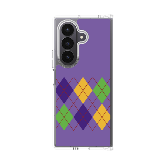クリアケース［ Nordic Argyle - Purple ］