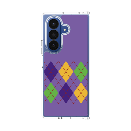 クリアケース［ Nordic Argyle - Purple ］
