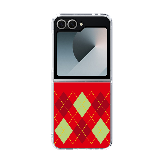 クリアケース［ Nordic Argyle - Red ］