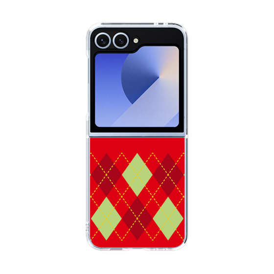 クリアケース［ Nordic Argyle - Red ］