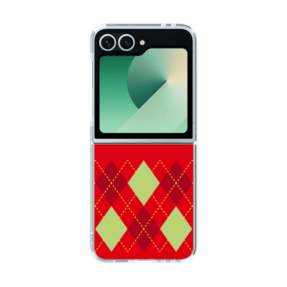 クリアケース［ Nordic Argyle - Red ］