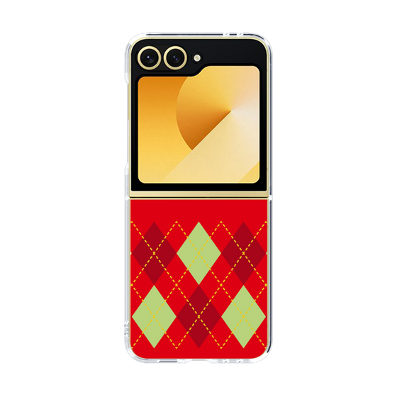 クリアケース［ Nordic Argyle - Red ］