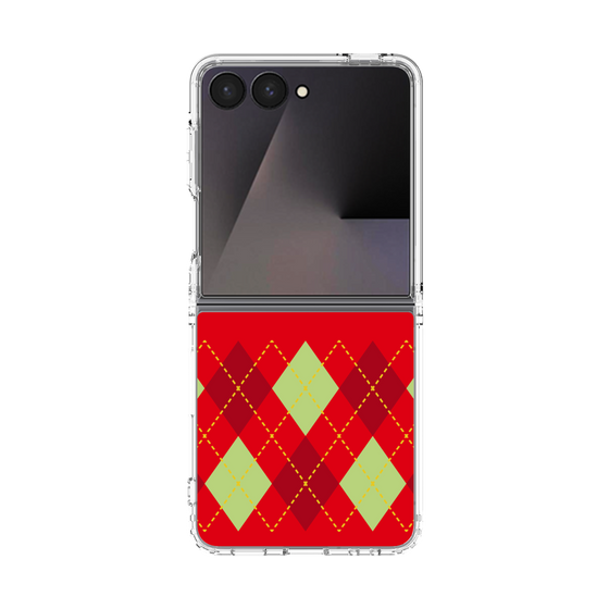 クリアケース［ Nordic Argyle - Red ］