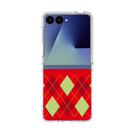 クリアケース［ Nordic Argyle - Red ］