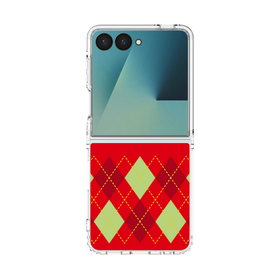 クリアケース［ Nordic Argyle - Red ］