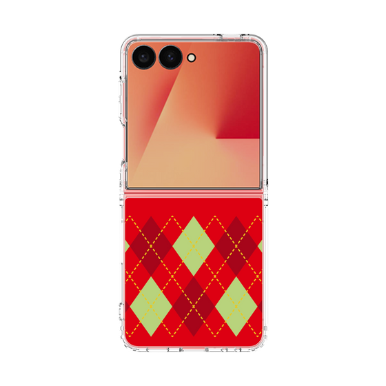 クリアケース［ Nordic Argyle - Red ］